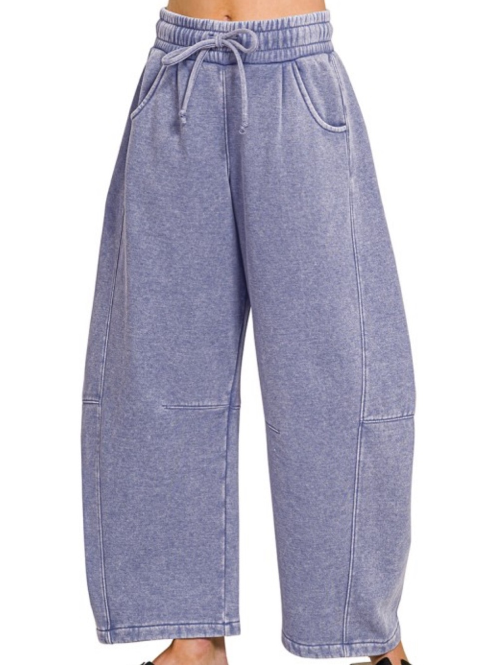Barrel Leg Fleece Pants